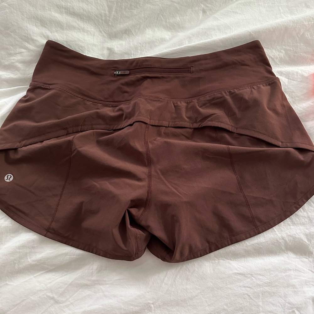 Lululemon speed up shorts brown